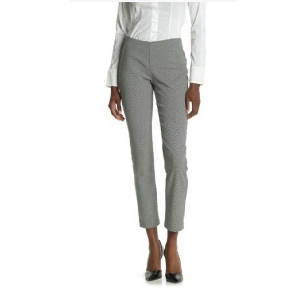 NWT Adrianna Papell Pull-On Geometric Treeca Tailor Check SZ 10 Corporate Office